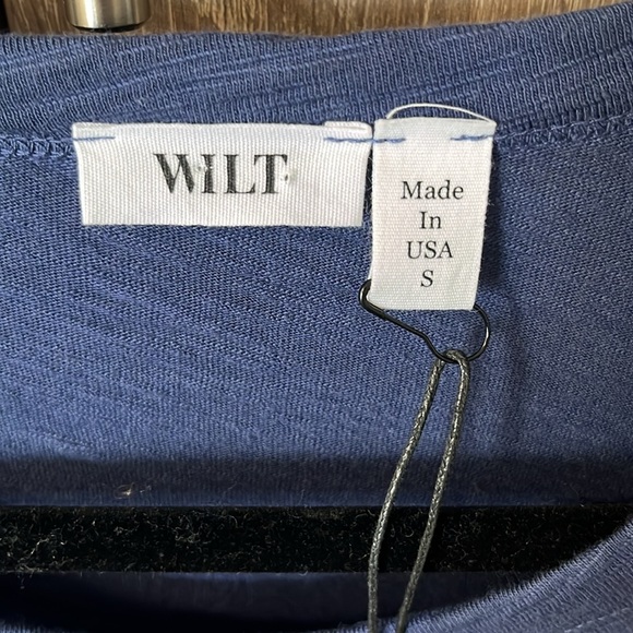 Wilt BNWT Crew 3/4 Sleeve EZ Cross Over Hem Shirt - Picture 3 of 9